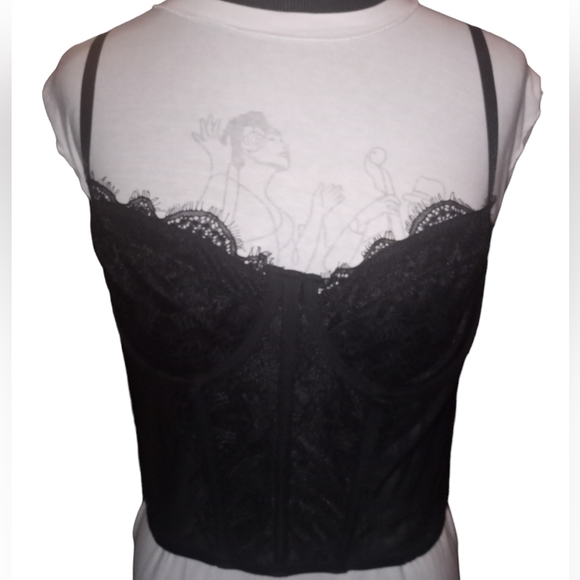 Black sexy spaghetti strap cami corset top - Picture 8 of 10